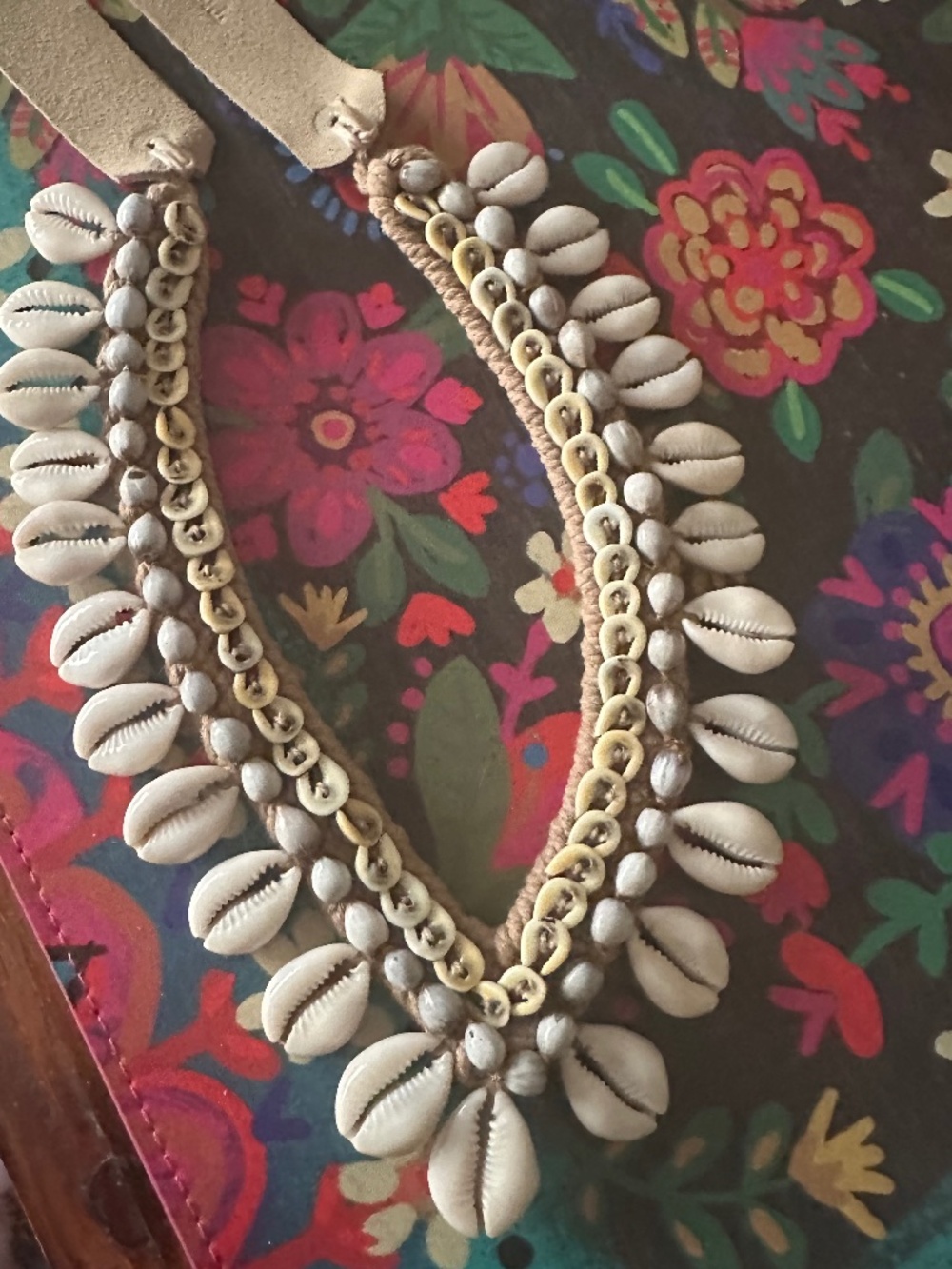Twine & Twig cowrie shell collar necklace